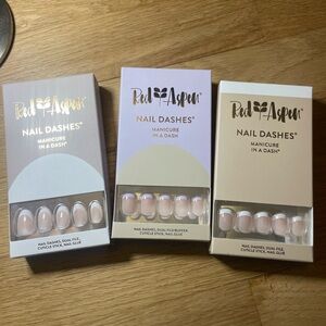 Red Aspen Press-On Nails - Elegant French Tip Collection